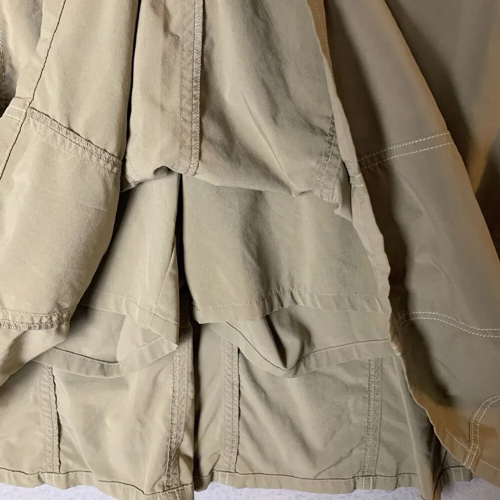 Athleta Whatever Skort Women 12 Beige White Trim A-Line Pickleball Tennis Golf